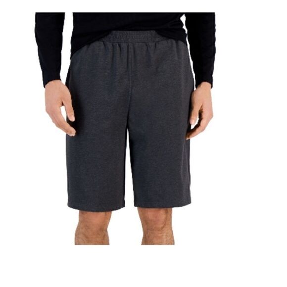 Id Ideology Men's Charcoal Heather Regular-Fit Jersey-Knit Shorts, size XL - Picture 4 of 6
